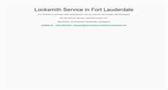 Desktop Screenshot of locksmithserviceinfortlauderdale.com