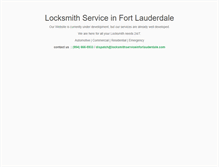 Tablet Screenshot of locksmithserviceinfortlauderdale.com